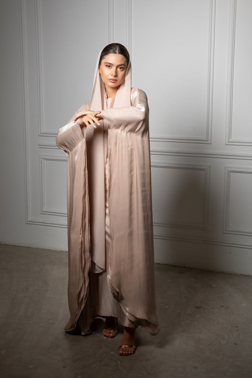 Butterfly Abaya - Gold Peach Shade