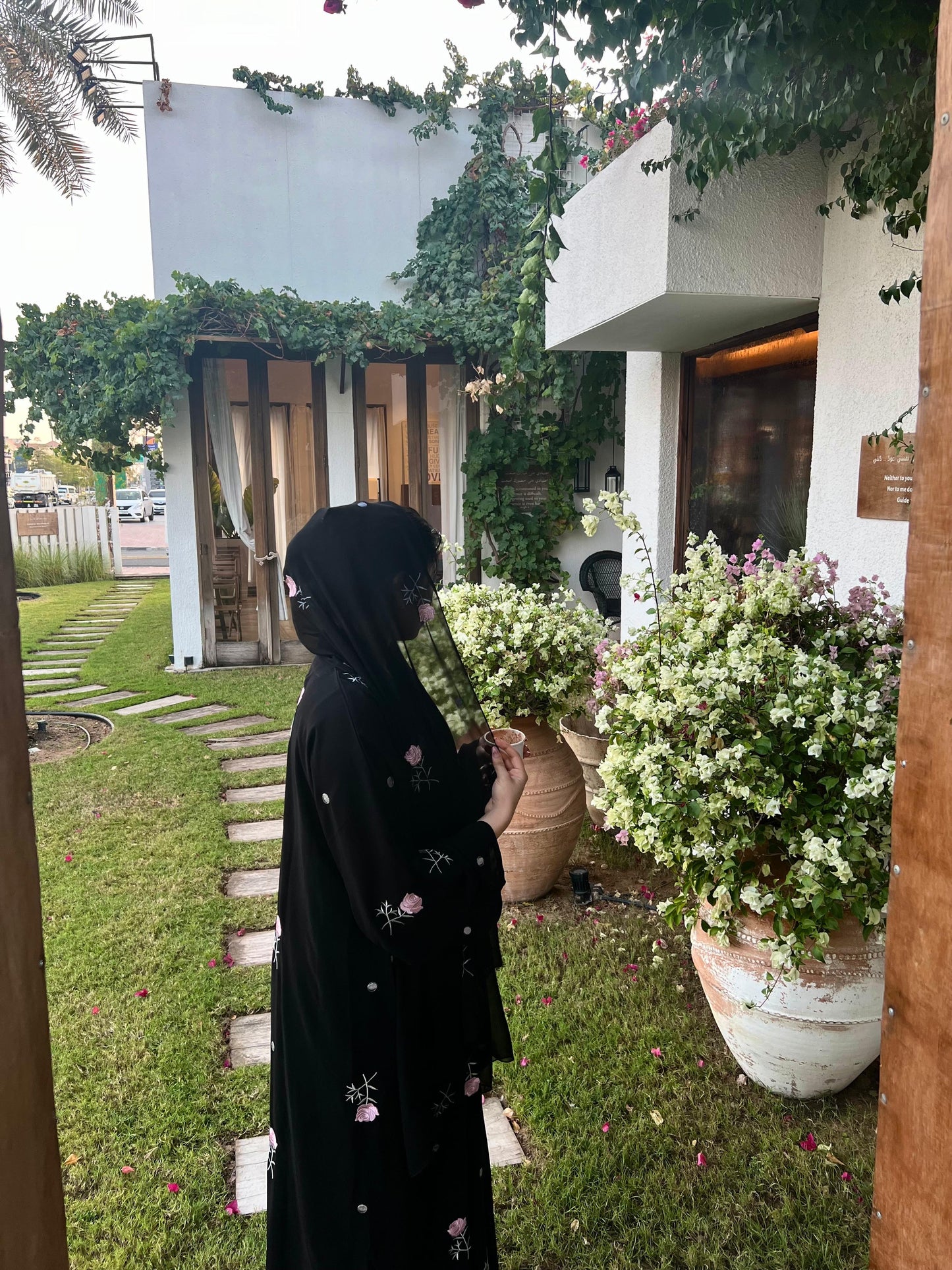Rose Embroidery Abaya