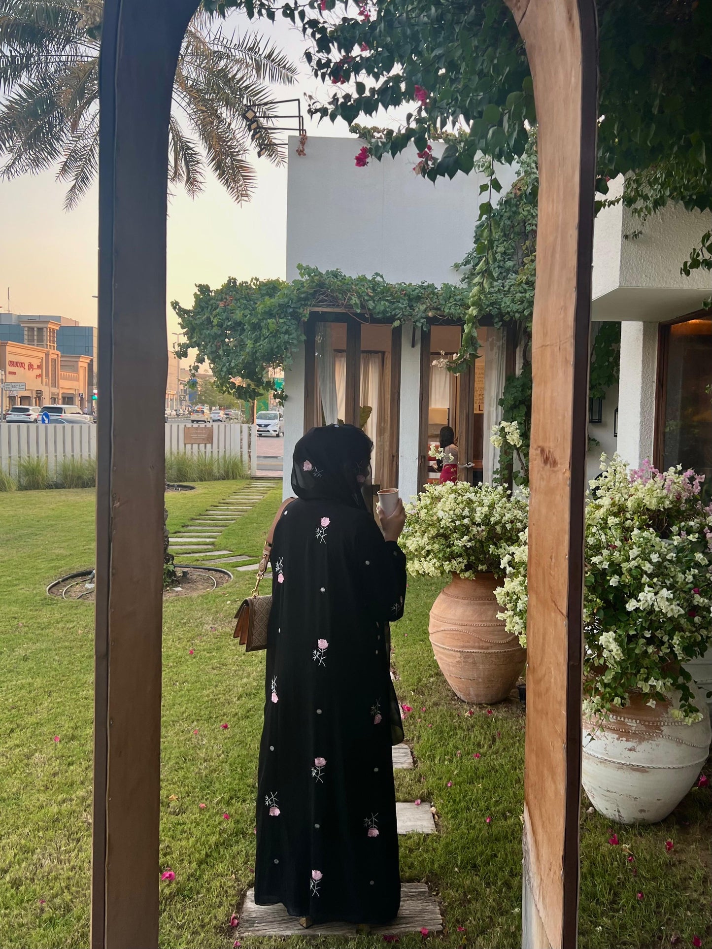 Rose Embroidery Abaya