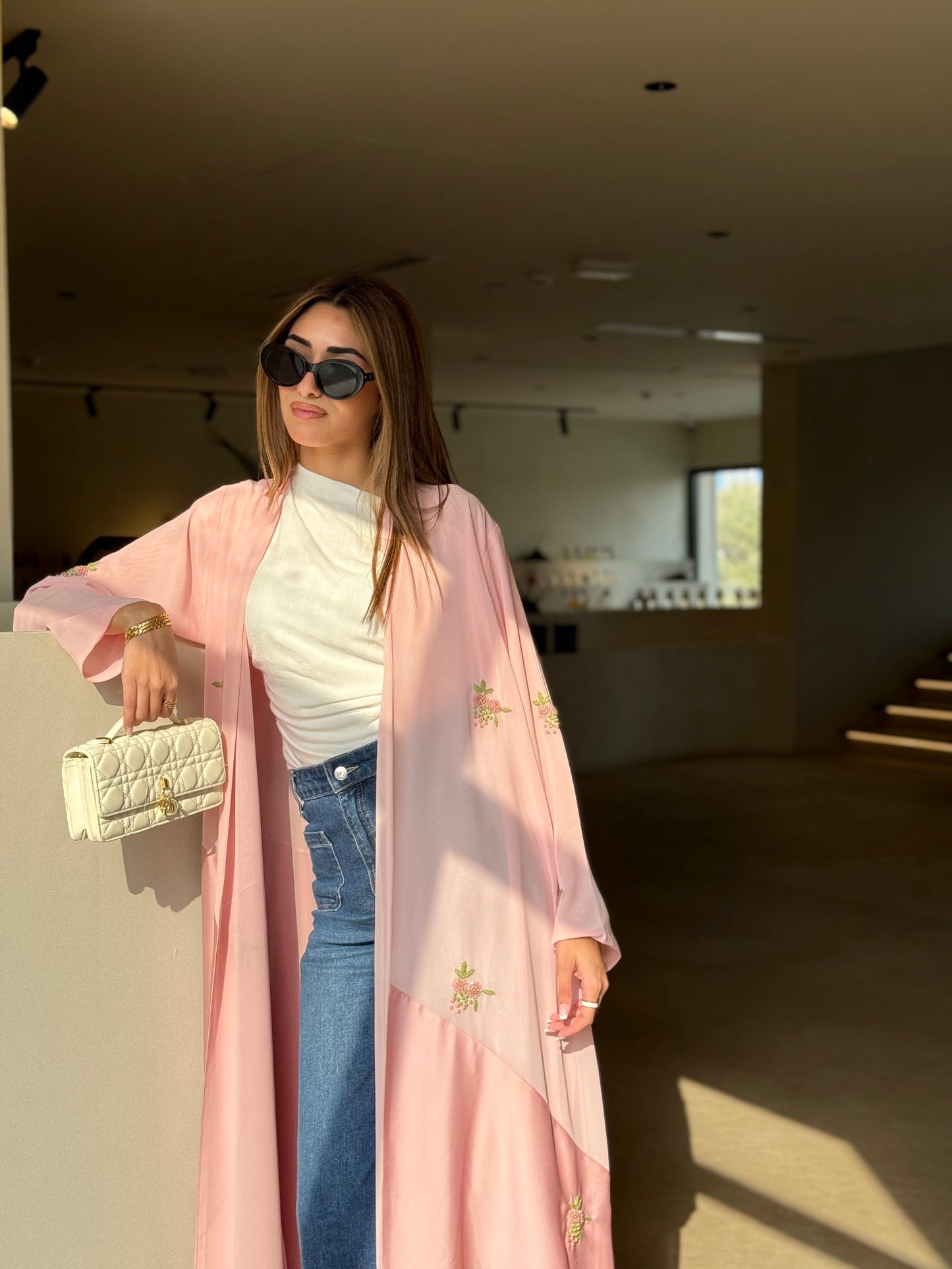 Pink Overdose - Floral Embroidered Abaya