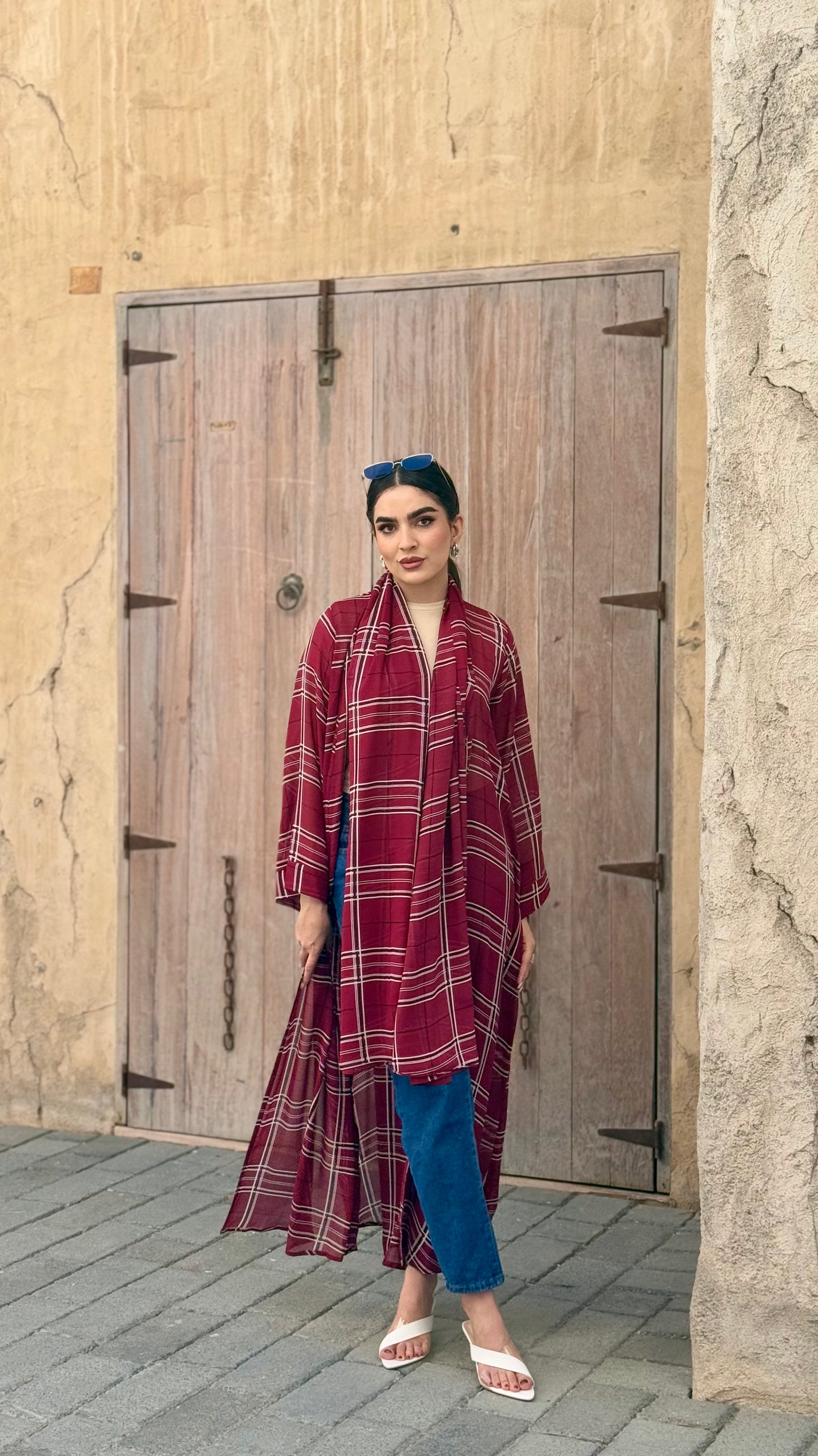 Printed Chiffon Abaya - Walkers Shortbread