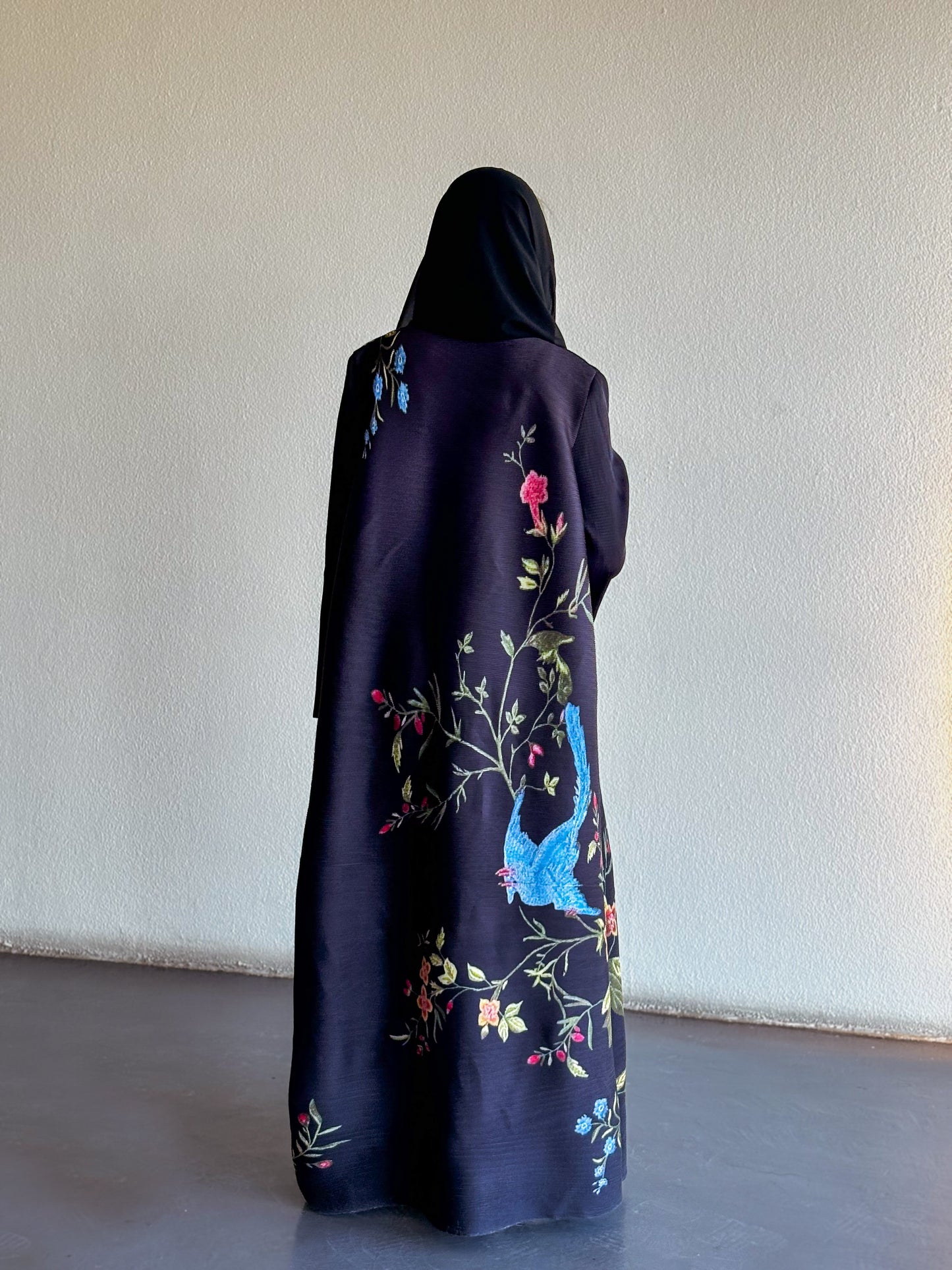 Printed Abaya - Nightingale Plisse