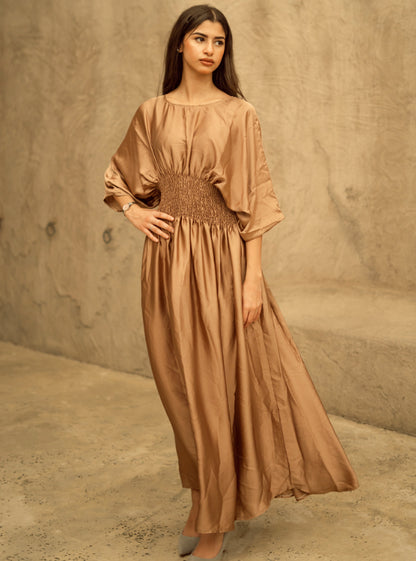 Ruched kaftan dress