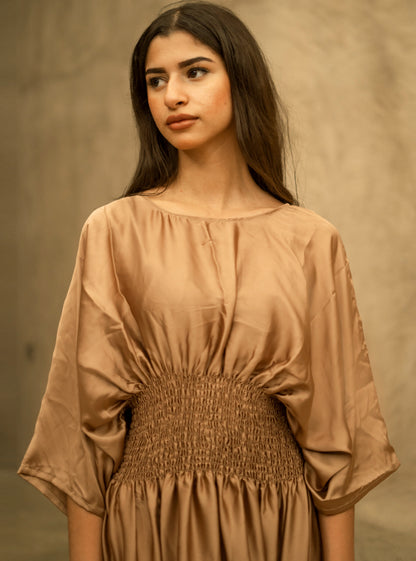 Ruched kaftan dress