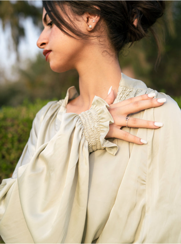 Smocked dress - Sage Green