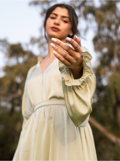 Smocked dress - Sage Green