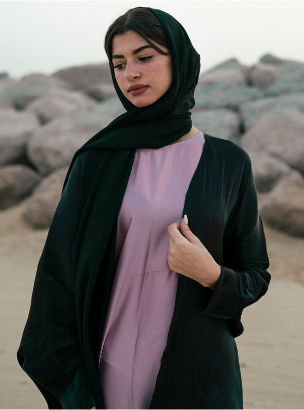 Shimmer Bahraini Abaya - Black