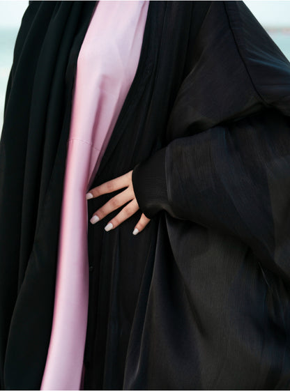 Shimmer Bahraini Abaya - Black