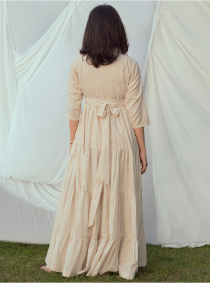 Linen Maxi Set- Beige