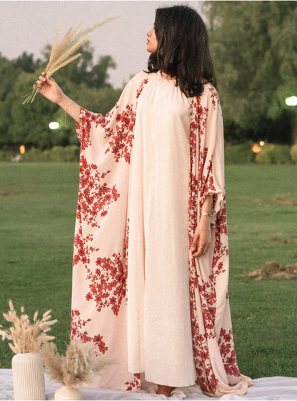 Cherry blossom abaya