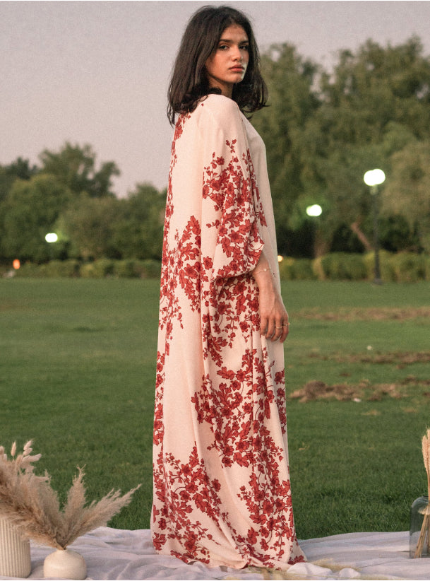 Cherry blossom abaya