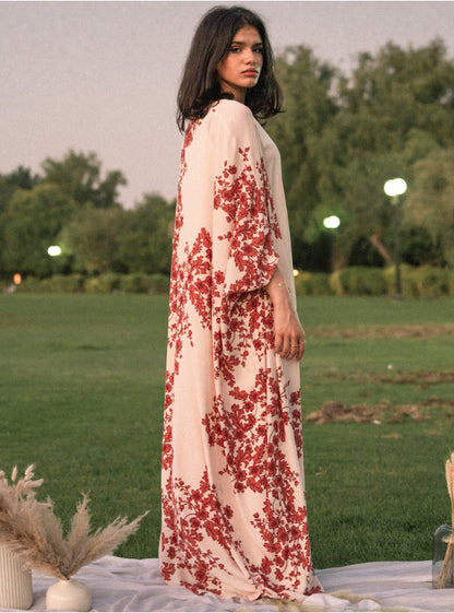 Cherry blossom abaya