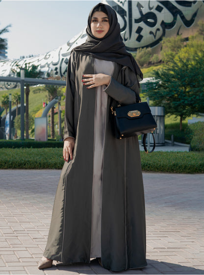 Reversible abaya - green shade