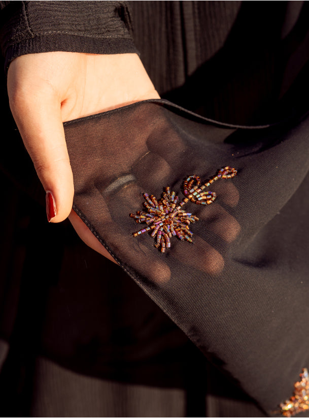 Embellished Bronze Abaya