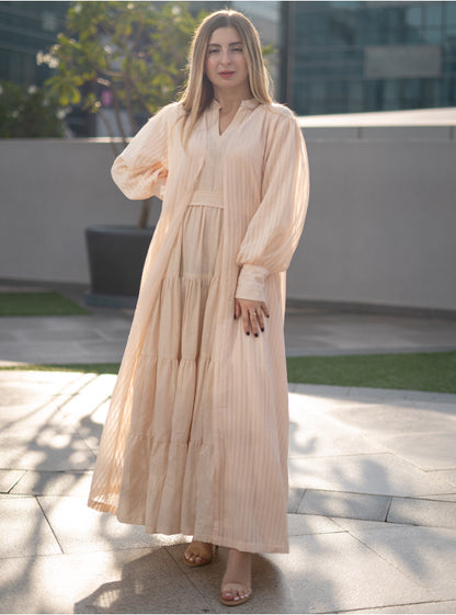 Linen Maxi Set - Peach