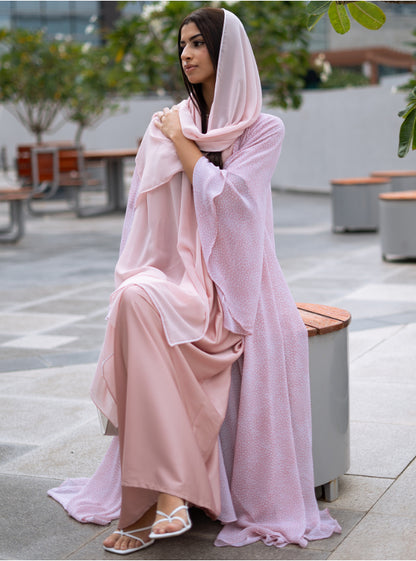 Blush Georgette Abaya