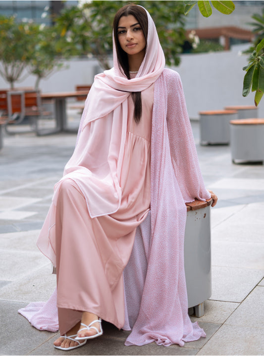 Blush Georgette Abaya