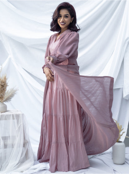 Linen Maxi Set- Dusty Pink