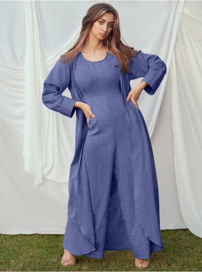 Contemporary Jumpsuit Set - Blue