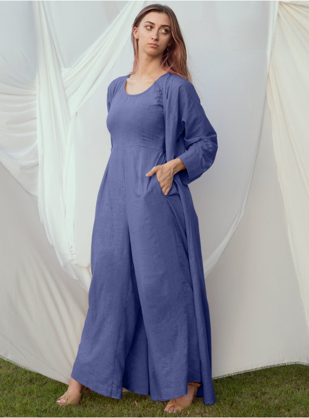 Contemporary Jumpsuit Set - Blue