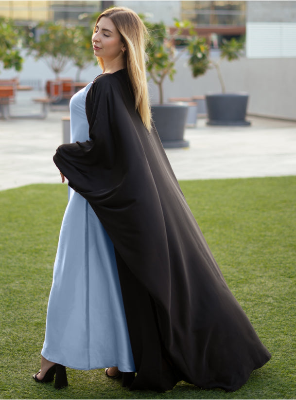 Casual Abaya - blue inner dress