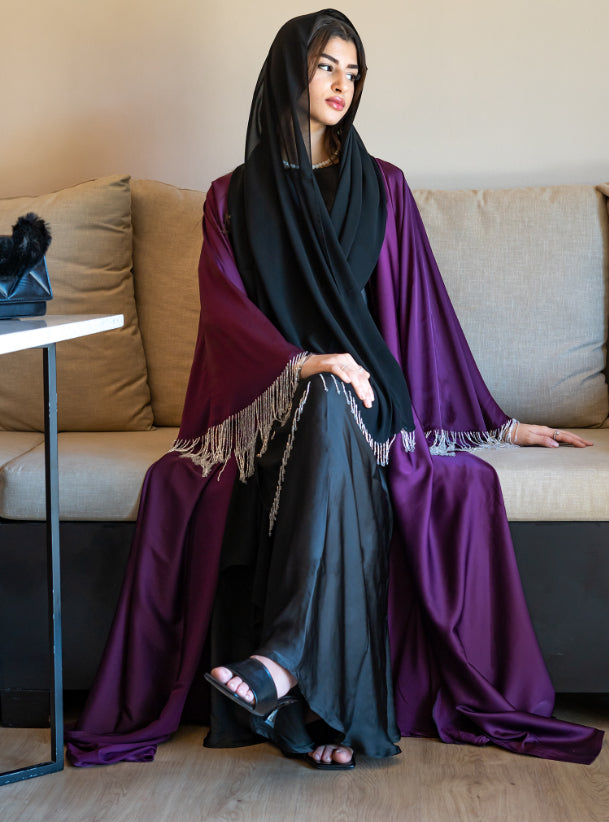 Crystal Abaya - Plum shade