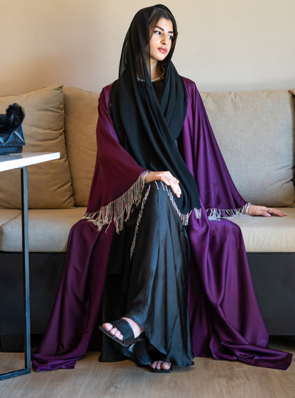 Crystal Abaya - Plum shade