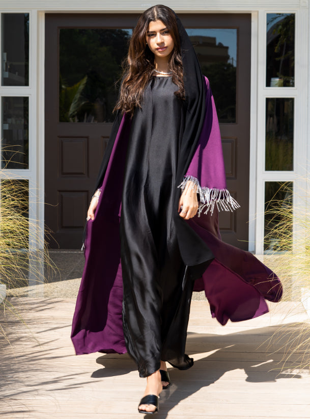 Crystal Abaya - Plum shade