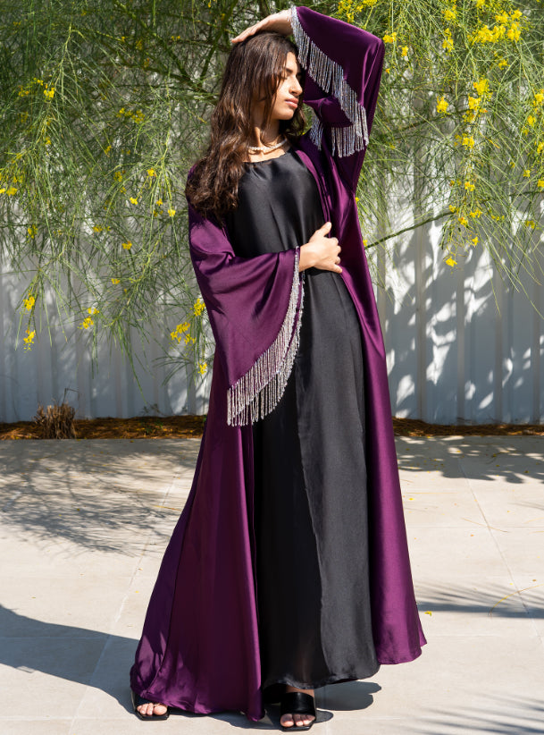 Crystal Abaya - Plum shade