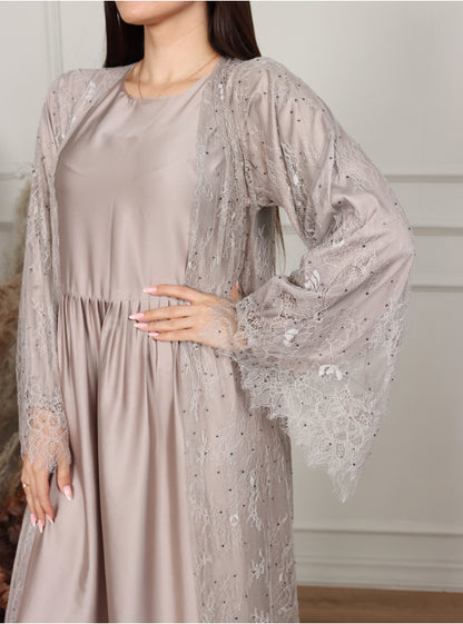 Lace charm abaya