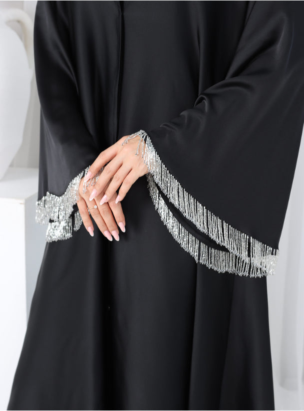 Silver Elegance abaya