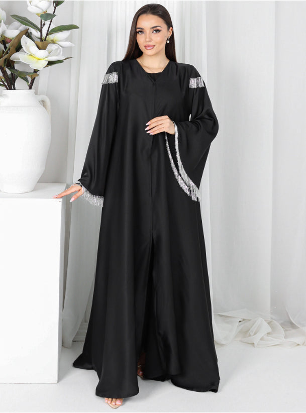 Silver Elegance abaya