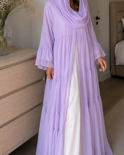 Lilac Layered Abaya