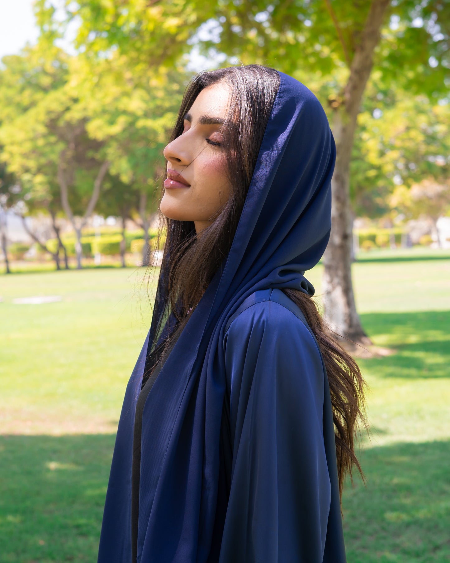 Crystal Abaya - Navy Blue