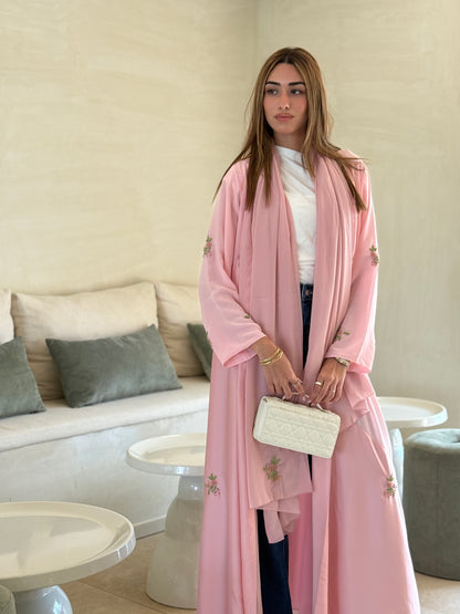 Pink Overdose - Floral Embroidered Abaya