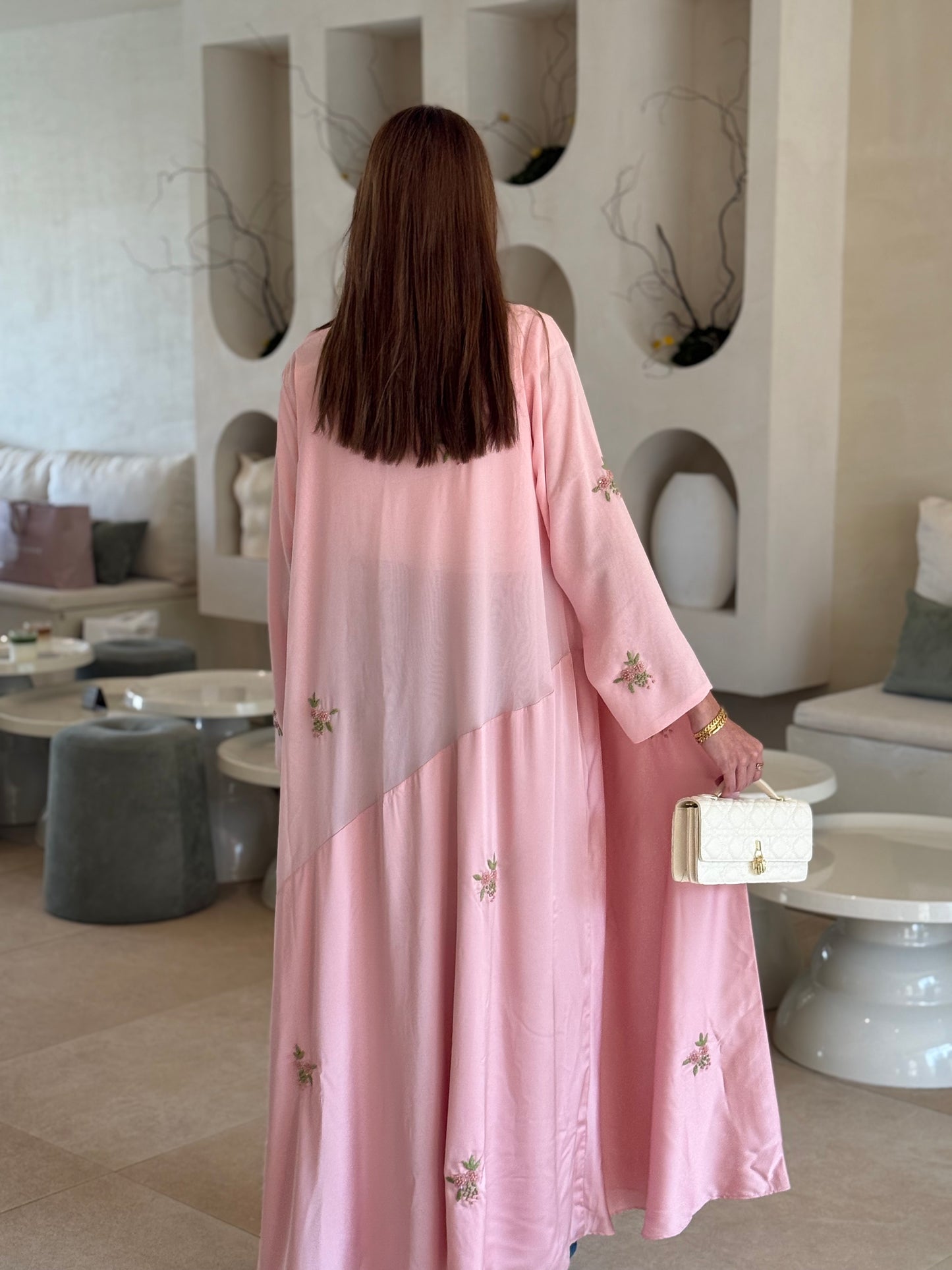 Pink Overdose - Floral Embroidered Abaya