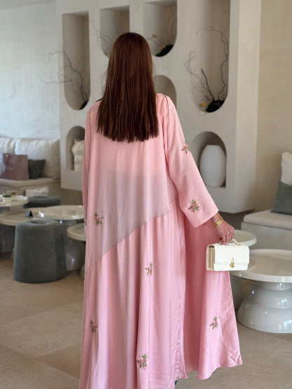 Pink Overdose - Floral Embroidered Abaya