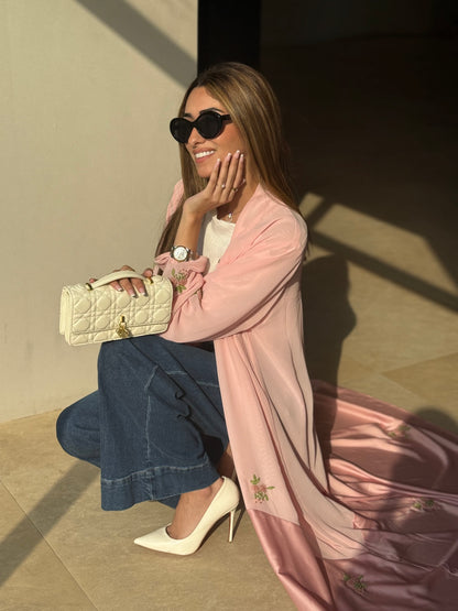 Pink Overdose - Floral Embroidered Abaya