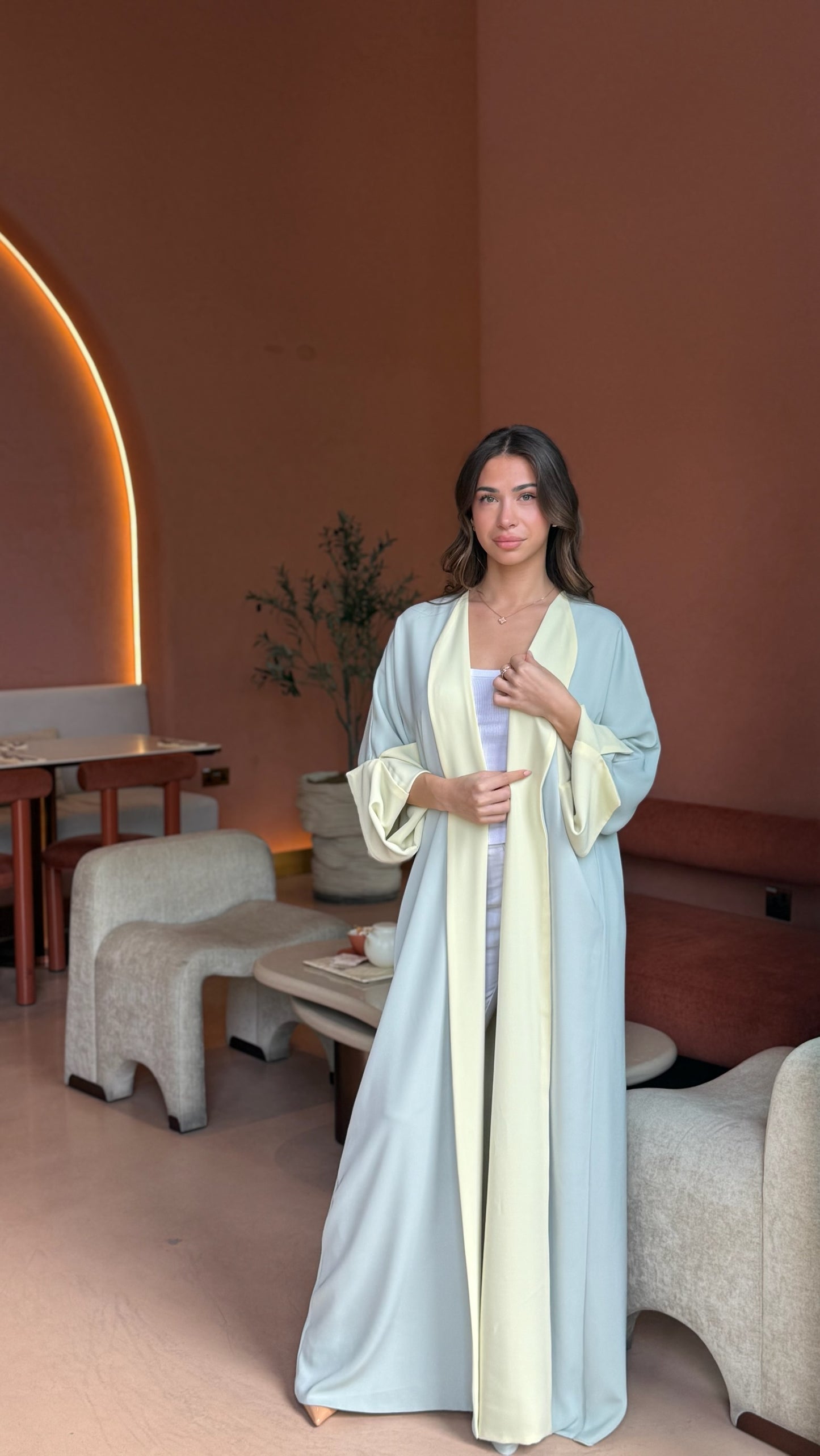 Reversible Abaya – Celeste Mint