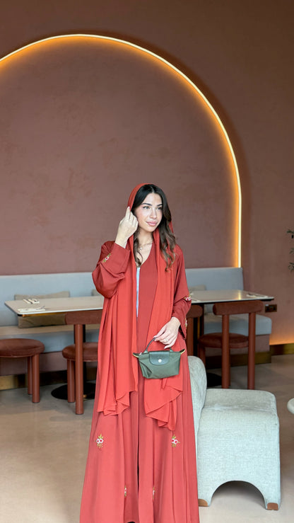 Sunset Overdose - Floral Embroidered Abaya