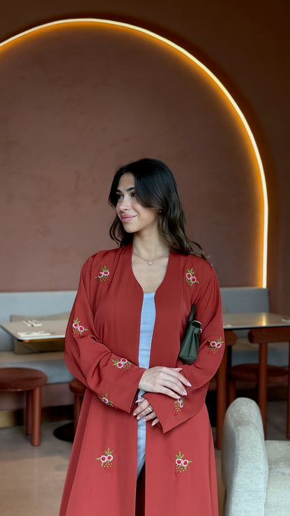 Sunset Overdose - Floral Embroidered Abaya