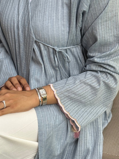 Cottoné Abaya - Sky Blue