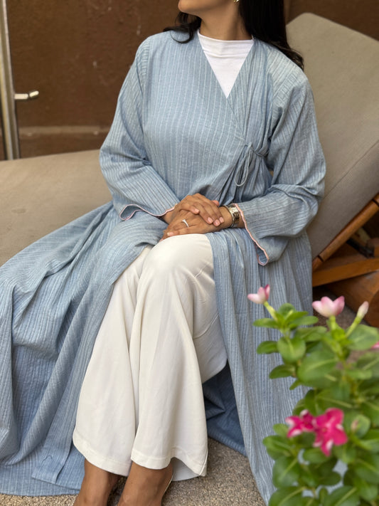 Cottoné Abaya - Sky Blue