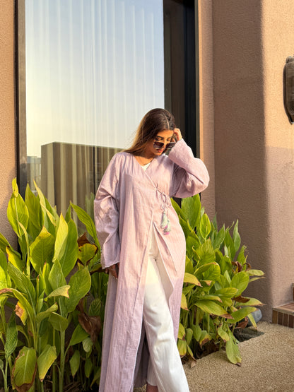 Cottoné Abaya - Lilac Mist