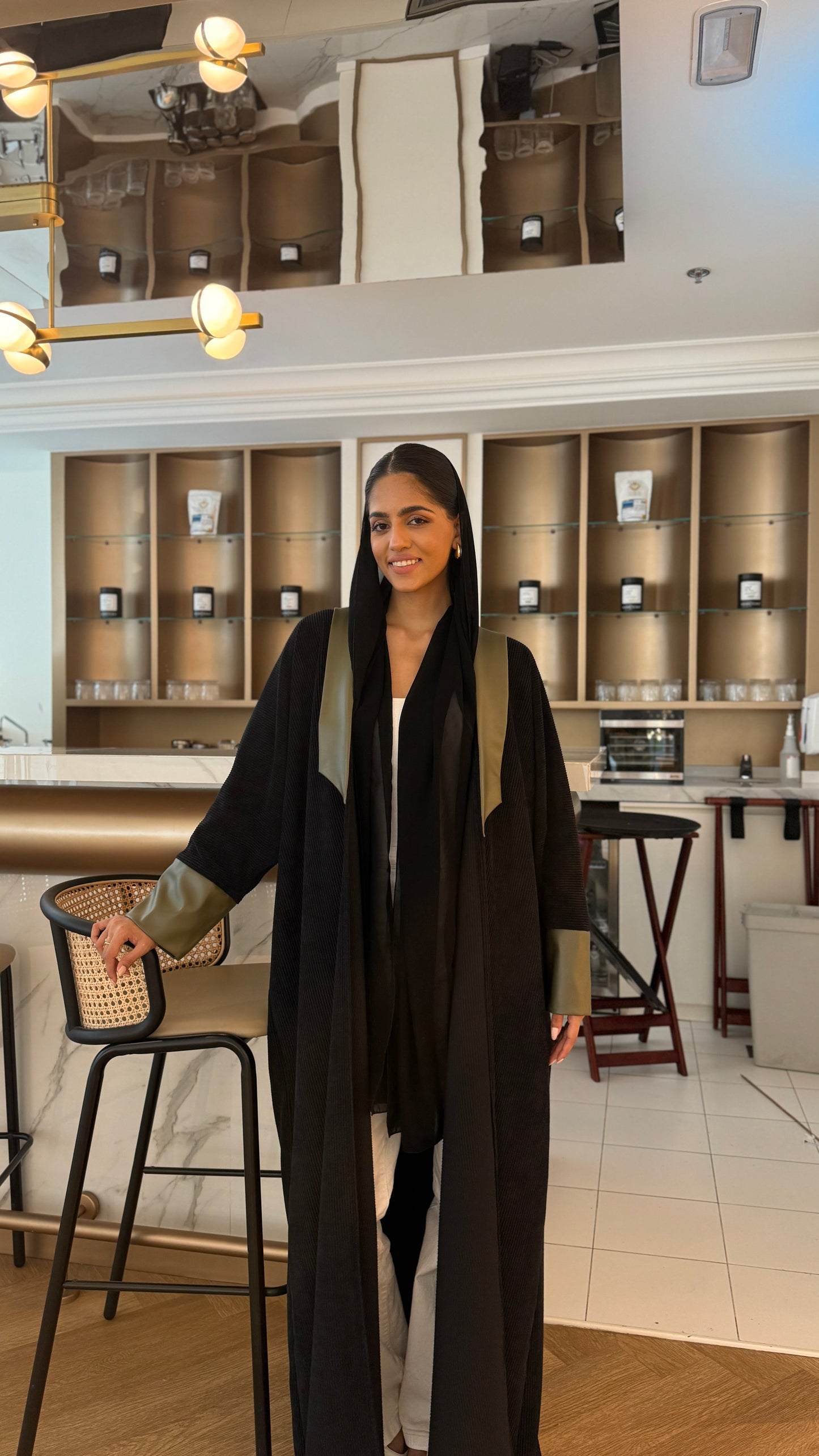 Oversized Ribbed Wool Abaya