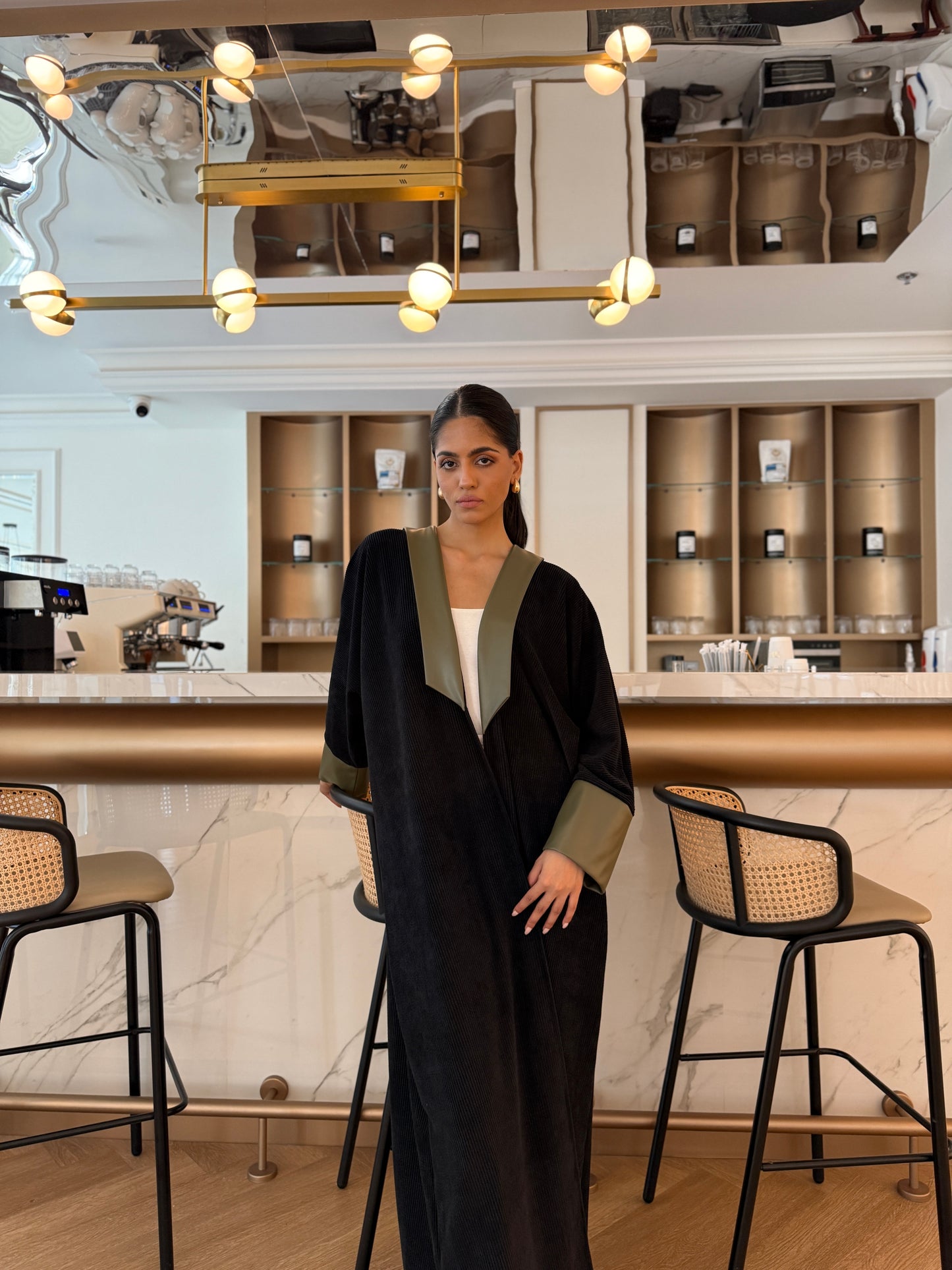 Oversized Ribbed Wool Abaya