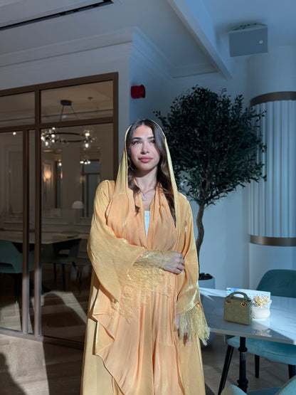 Shimmer Abaya - Topaz Yellow