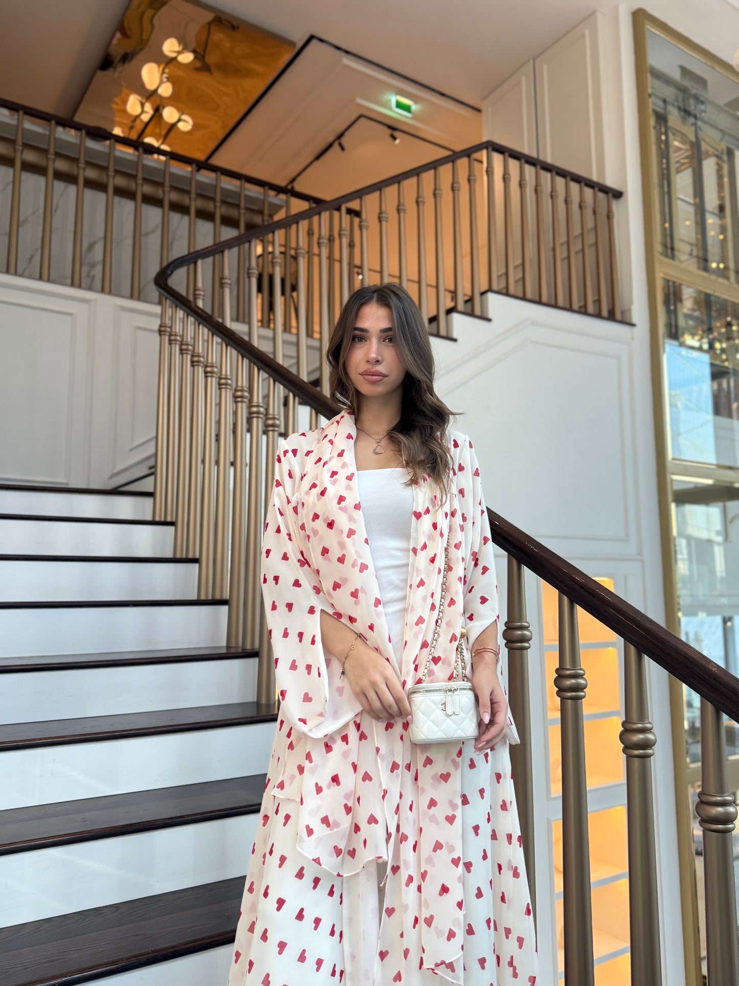 Printed Abaya - Red Queen of Hearts