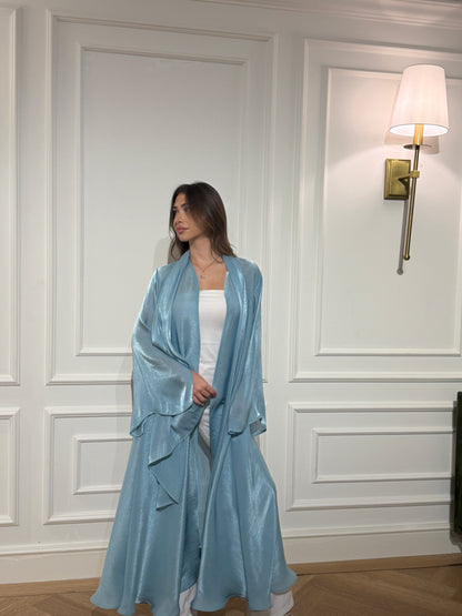 Shimmer Abaya - Topaz Blue