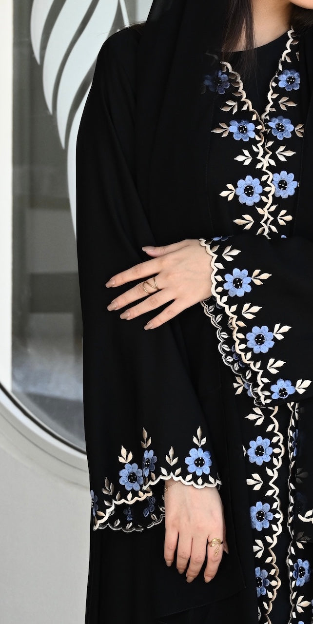 Sapphire Petal Abaya